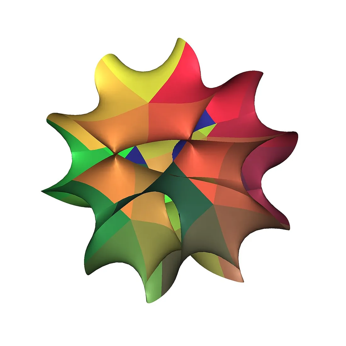 Render de una sección de la variedad quíntica de Calabi-Yau