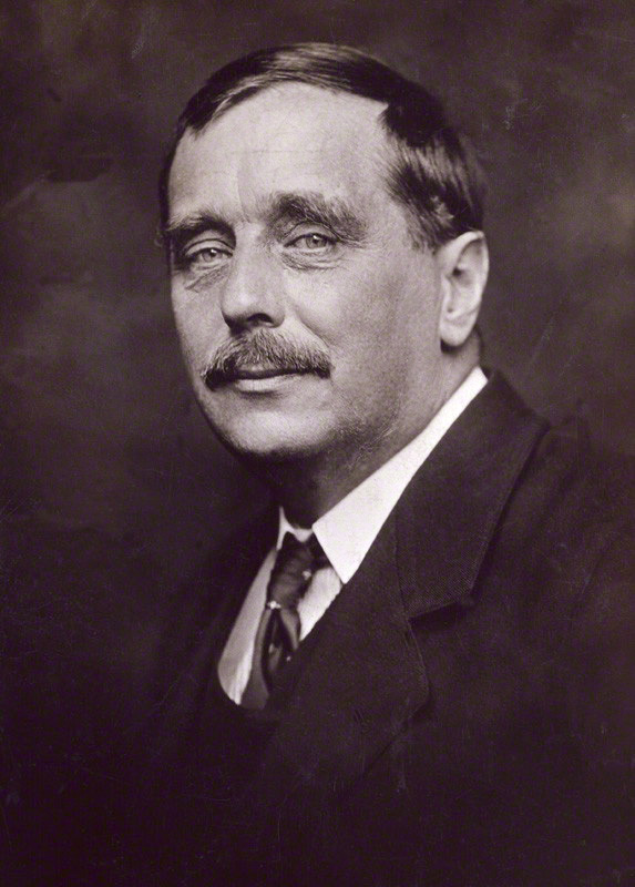 Retrato de H. G. Wells hacia 1920